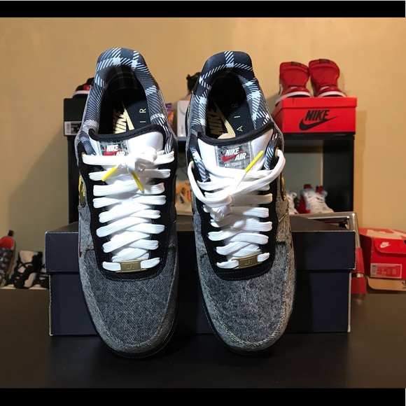 Nike Air Force 1 Low Camo Denim Remix Size 7.5 Men - Picture 7 of 9